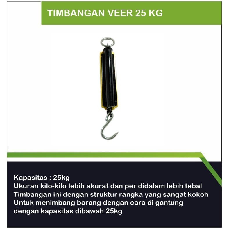 Timbangan Veer 25 Kg / Timbangan Gantung/Gantungan manual
