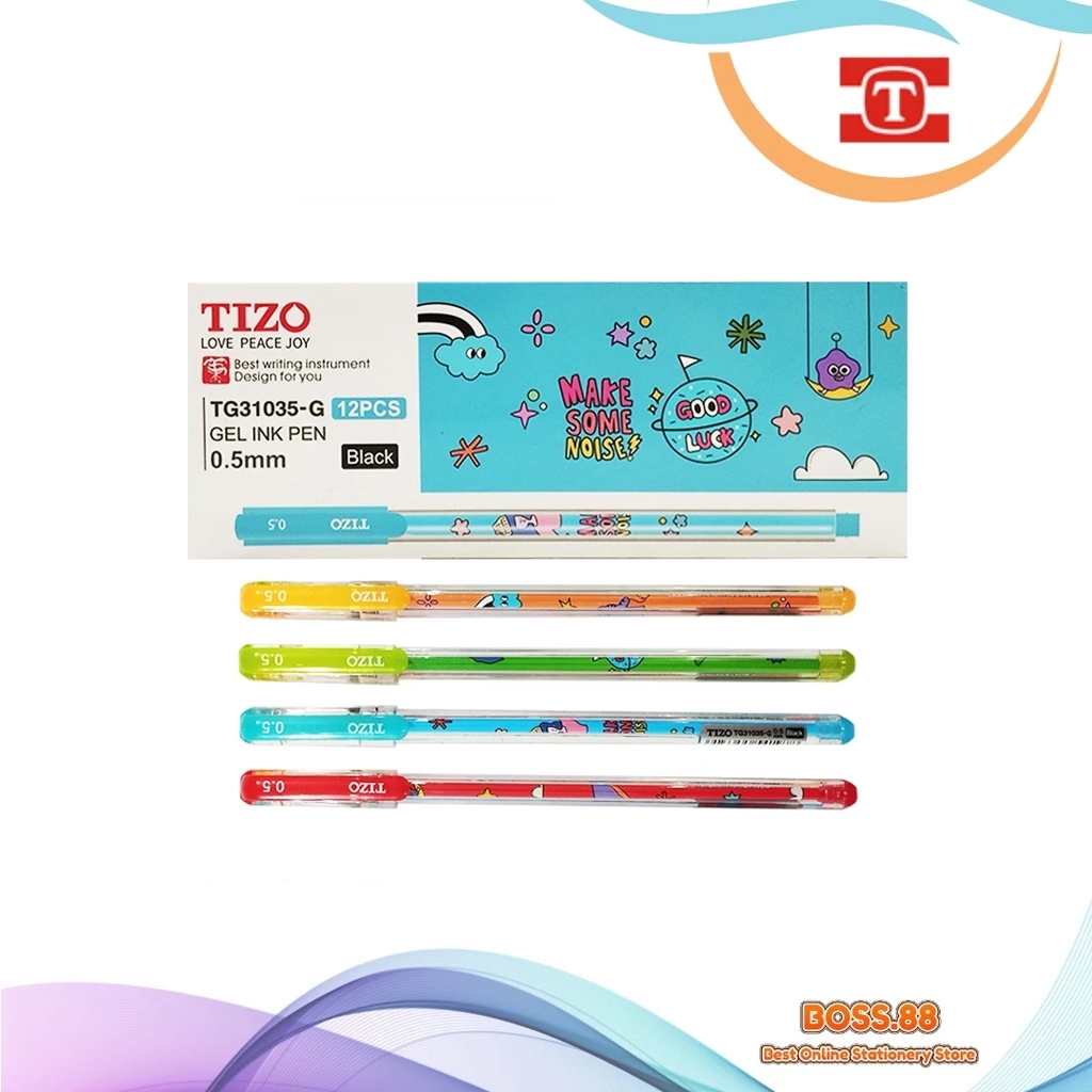 GEL PEN / PULPEN GEL TIZO TG-31035 (12 PCS)