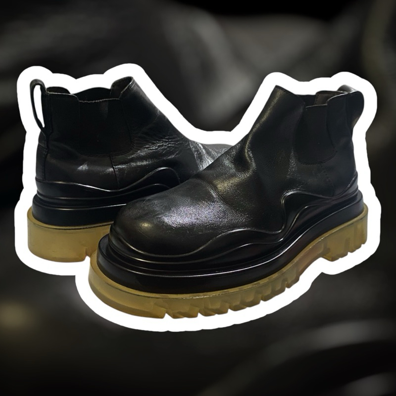 Bottega Veneta Tire Chelsea Ankle Boots Second Size 41