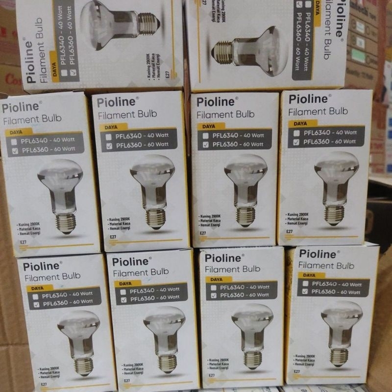 PIOLINE Lampu Chicken / Lampu Filament 60 Watt & 40 Watt PIOLINE Cahaya Kuning Hangat