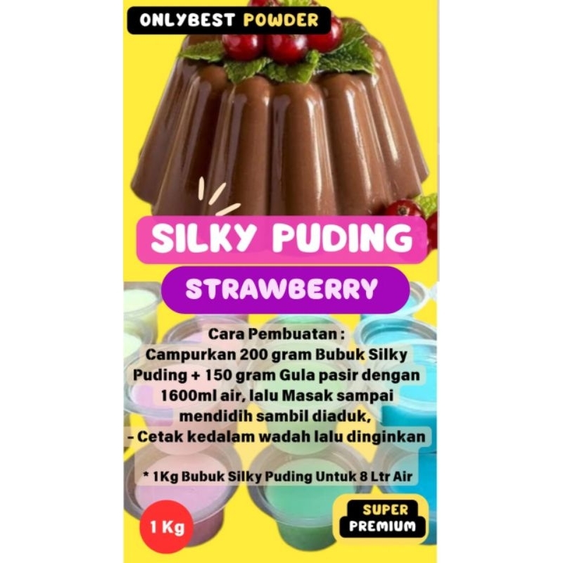 

Bubuk Silky Pudding STRAWBERRY 1Kg/1000Gram MURAH SUPER PREMIUM Onlybest Powder / Bubuk Pudding STRAWBERRY 1Kg SUPER PREMIUM / Silky Pudding / Silky Pudding Powder / Silky Bubuk Powder 1 KG / Bubuk Silky Puding / Bubuk Puding / Puding Powder