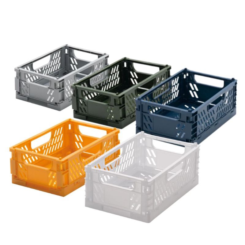 Keranjang Mini Lipat Plastik Serbaguna/ kotak penyimpanan/keranjang lipat