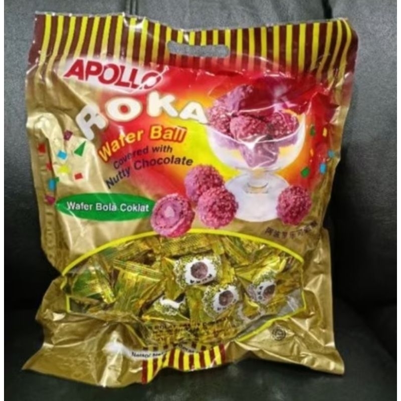 

ROKA APOLLO WAFER BALL COKLAT | WAFER BULAT SALUT COKLAT 300Gr