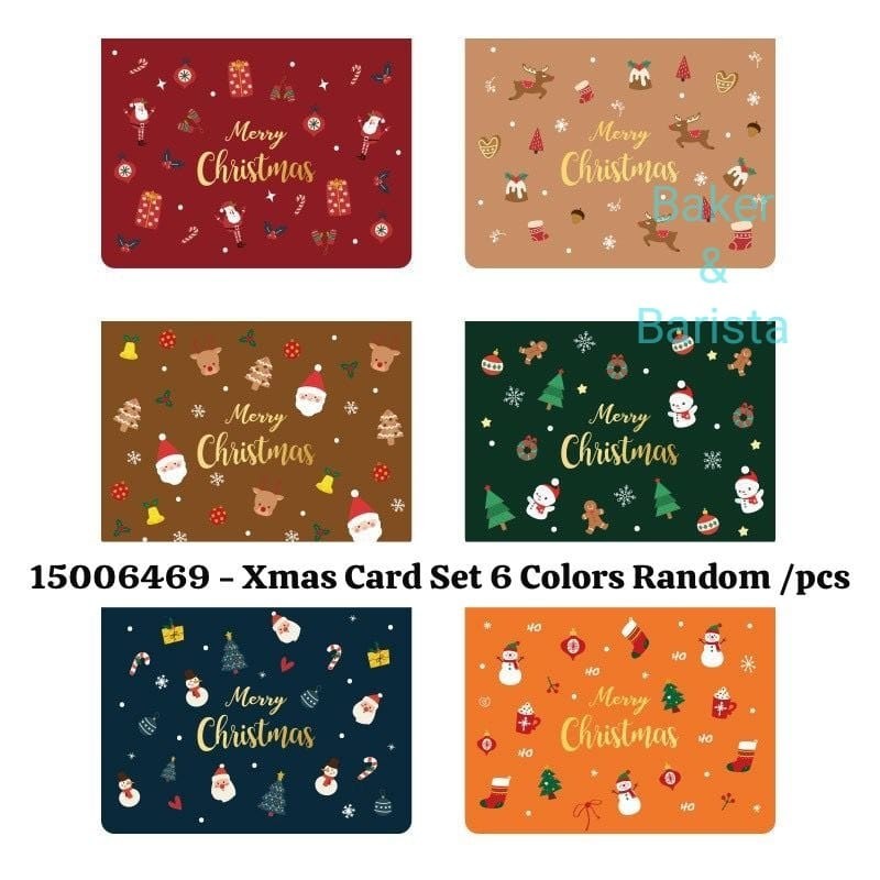 

Xmas Card Set 6 Colors Random /1pcs include Amplop Kartu Natal / Gantungan Gift Tag Christmas Hanger Xmas Hang Tag / Xmas Card
