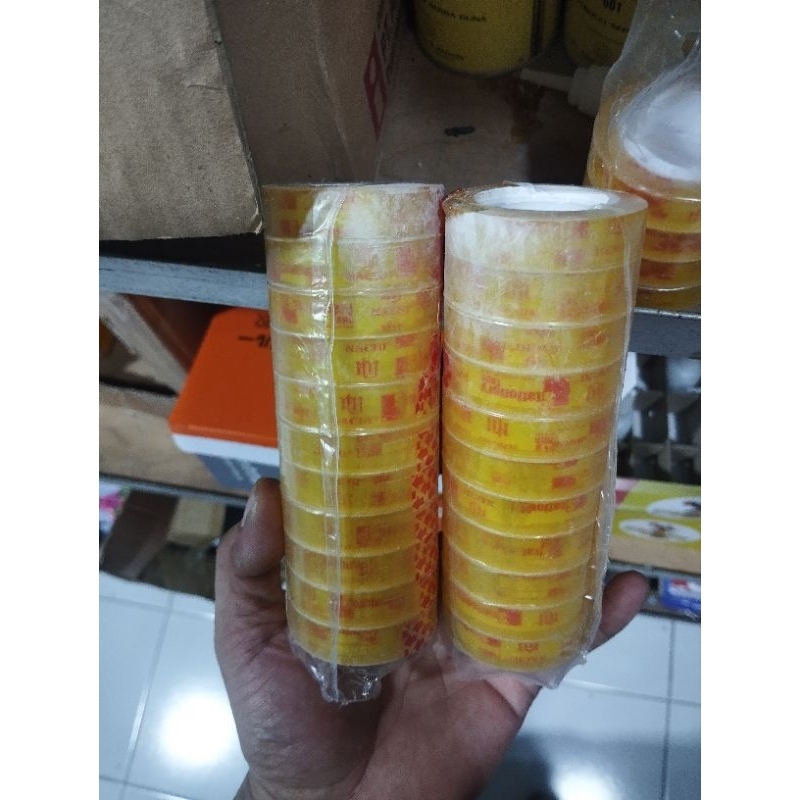 

12 pcs isolasi kado bening tebal murah /nachi kualitas bagus