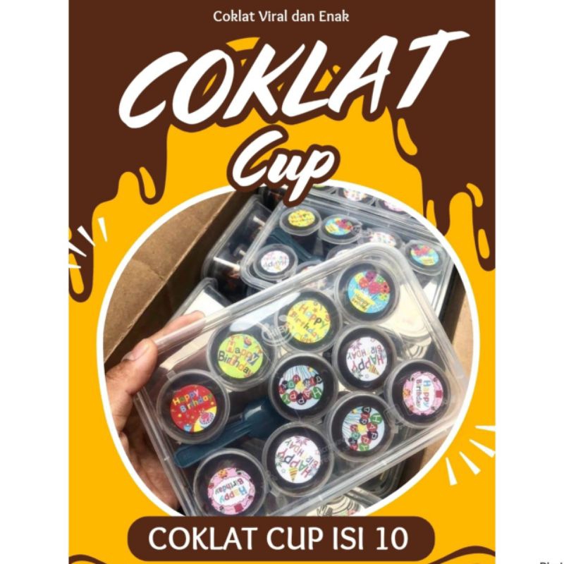 

COKELAT CUP LUMER || 1 PACK ISI 10 || COKELAT ENAK