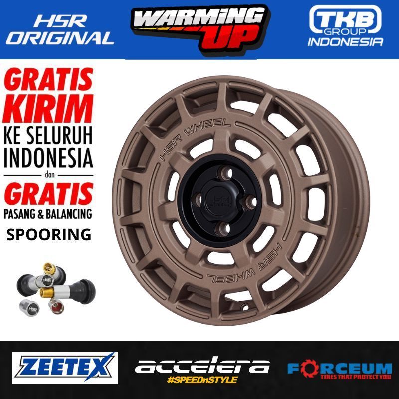 Velg Racing R16 pcd 4x100 Merk HSR Mentawai type Rally
