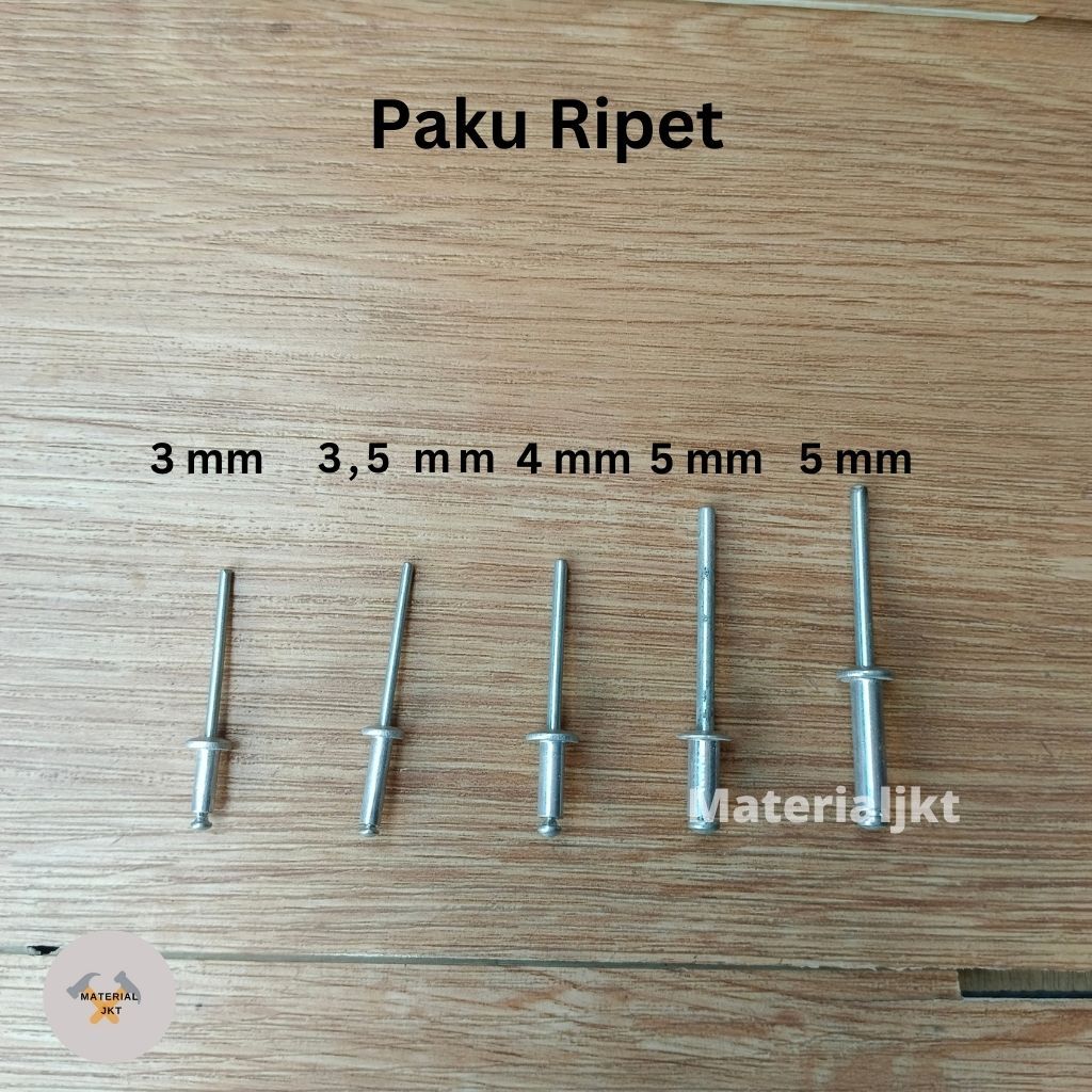Paku Baut Mur Ripet Kawat Nyamuk 3 3,5 4 5 mm