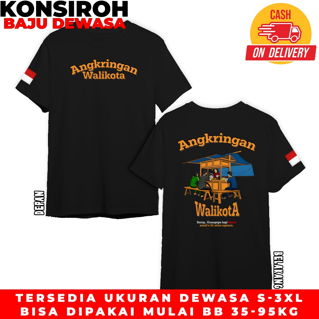 Kaos Dewasa Angkringan Walikotta Sorry Orangnnya Lagi Fitnes Awake Fit Atine Ngenes Baju Sindiran