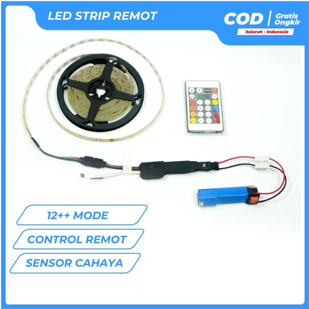 Jlelectro Lampu Layang-Layangan Rgb Remote Baterai Bisa Di Cas Dengan Sensor