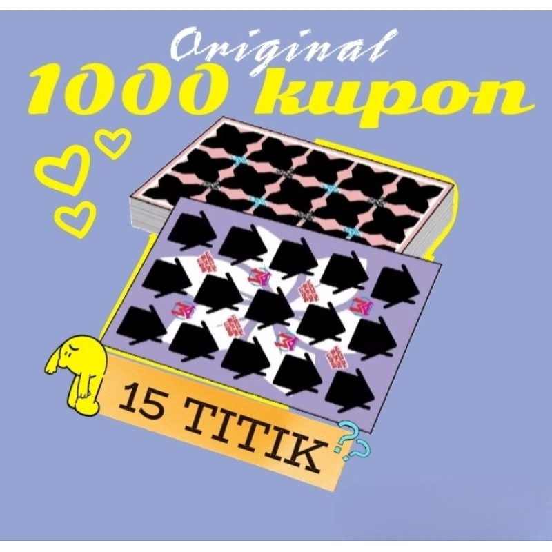 New isi 1000 kupon mainan gosokan bom 15 titik gosokan bom gosokan bom tengkorak gosokan sudah terpo