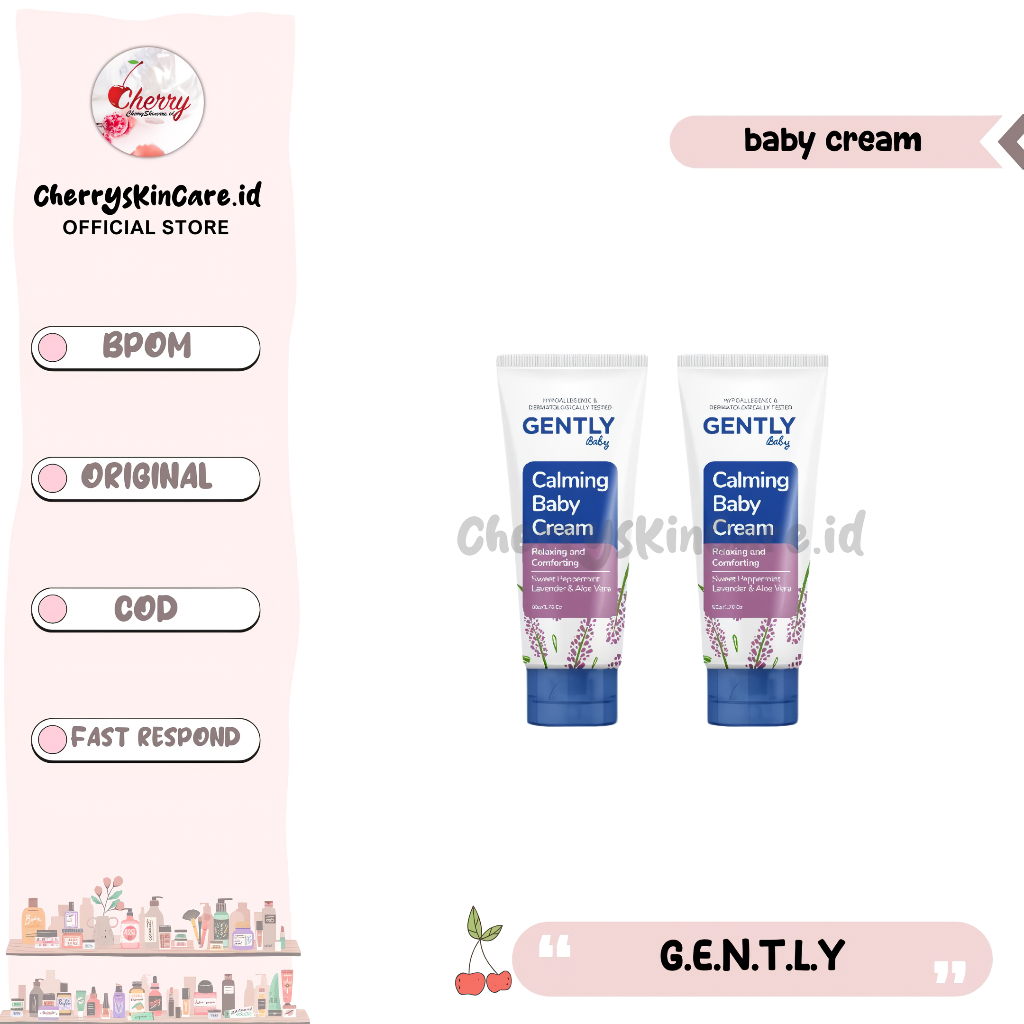 Cherryskincare.id - Gently Calming Baby Cream - Mengatasi Kolik Kembung dan Bantu Bayi Tidur Pulas
