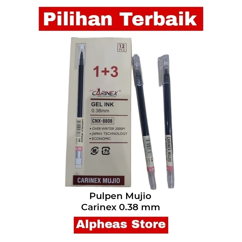 

Gel Pulpen Mujio Carinex 0.38 mm Warna Hitam