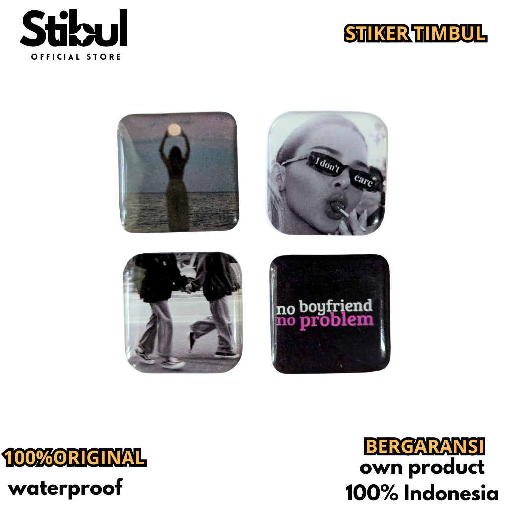 

Stiker Timbul Resin Aesthetic waterproof abu-abu untuk case hp laptop dinding buku kaca dll