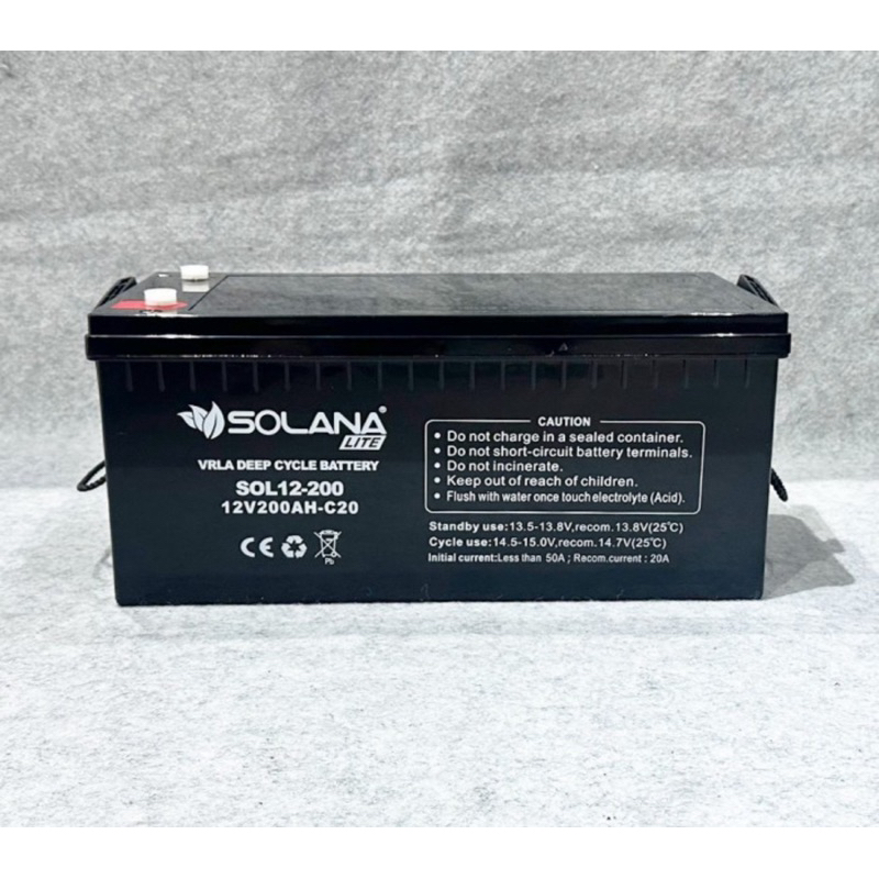 Aki Battery Accu Solana Lite 12V 200AH Deepcycle aki 12v 200ah