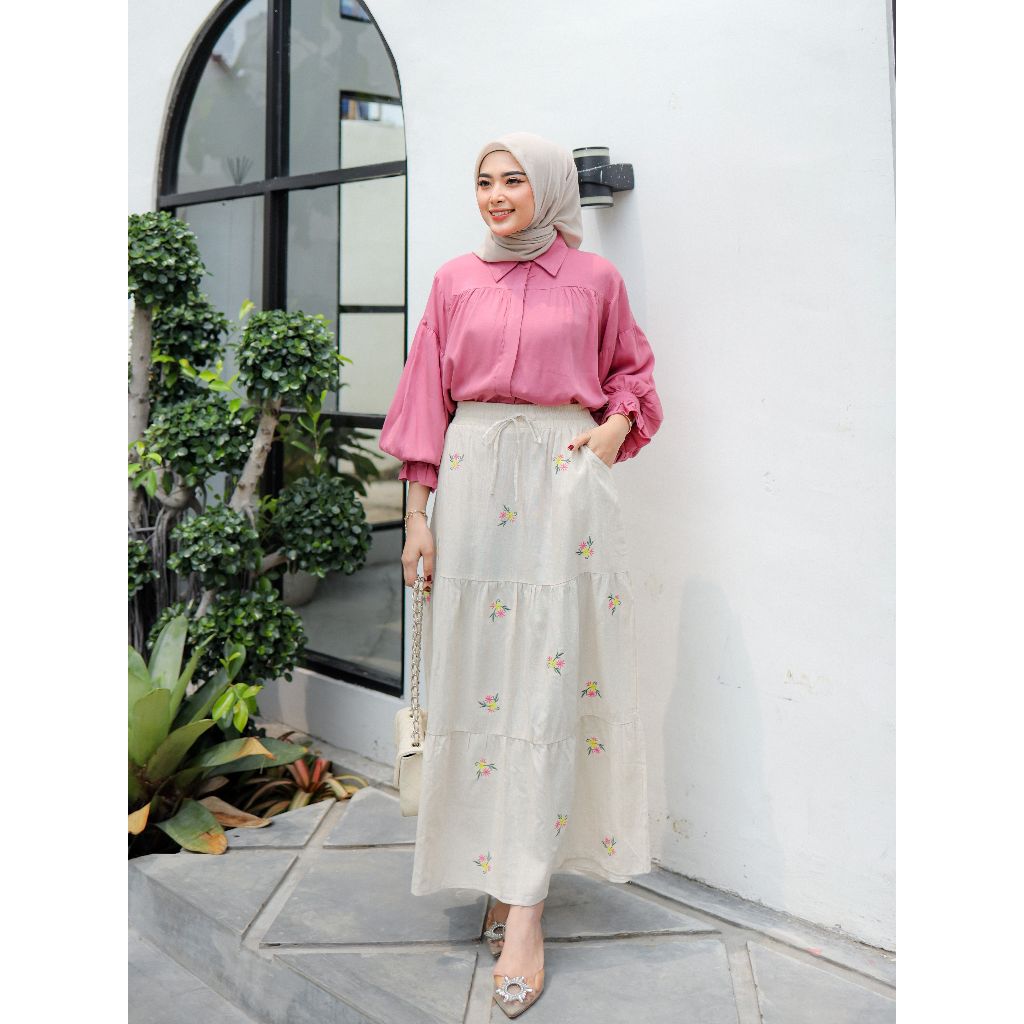 GARANSI Isyana Kulot Palazzo-Rok korea Bordir-kulot palazzo-Celana Kulot-rok-kulot-celana wanita-by