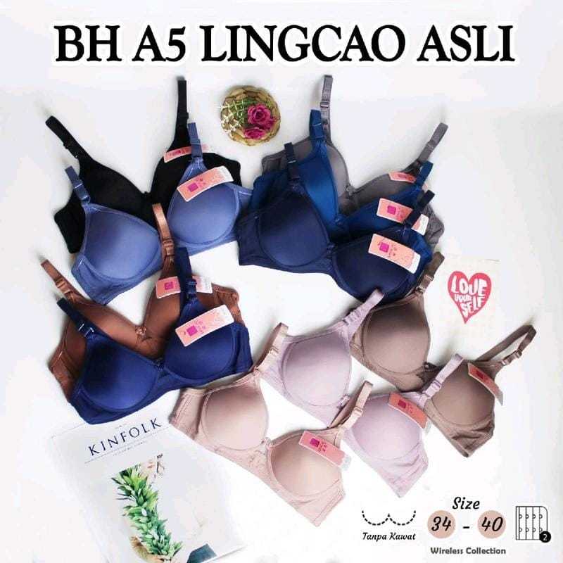[ D Gall ColectionT ] BRA LINGCAO BH BUSA TANPA KAWAT / BRA KAIT 2 POLOS WARNA WARNI CUP SEDANG