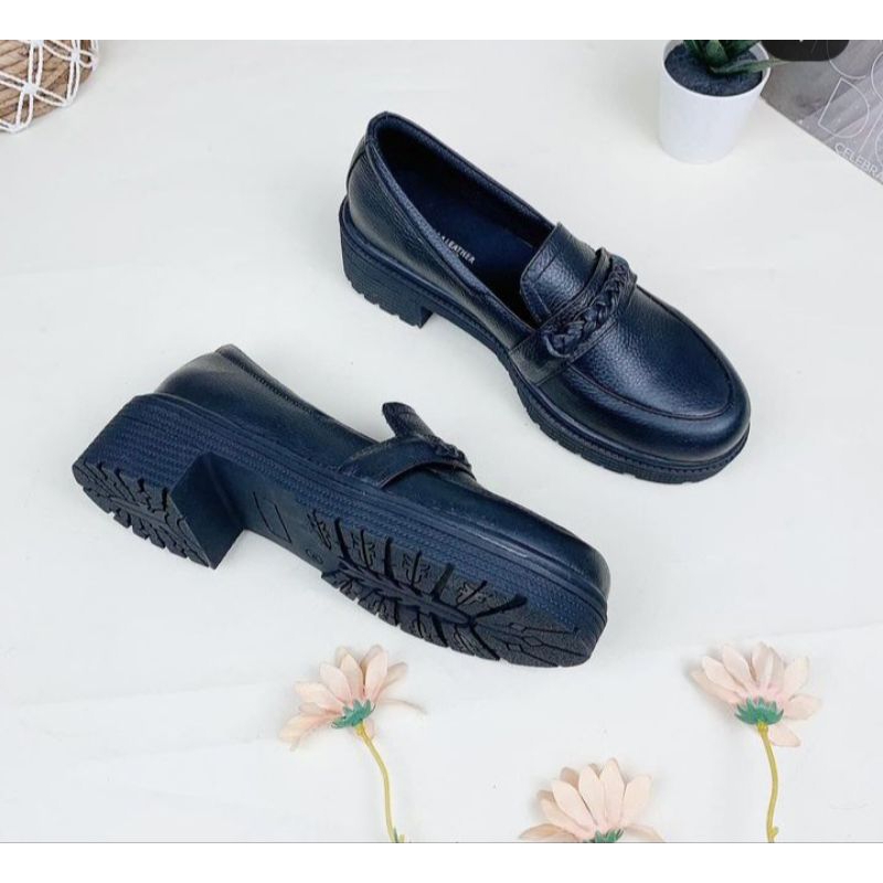 Sepatu boots wanita docmart bahan kulit asli garut premium