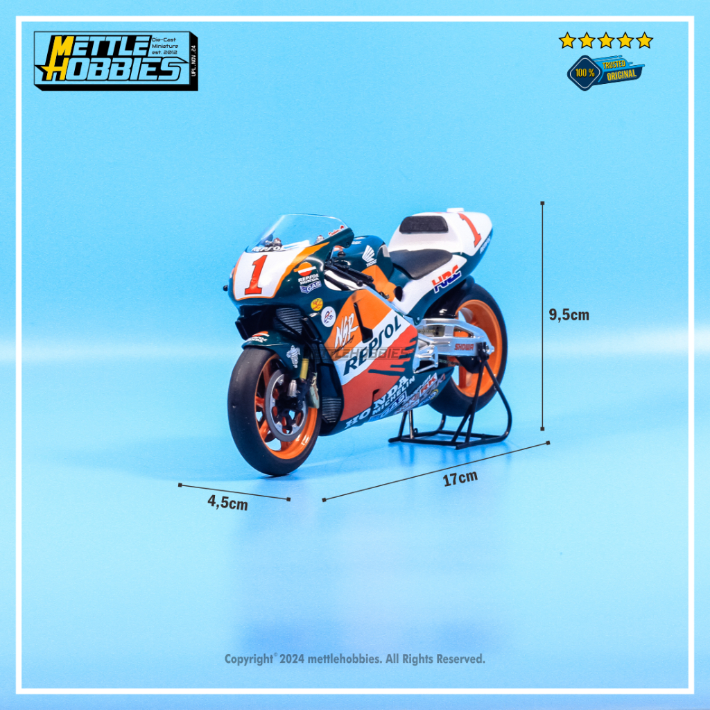 Altaya Honda NSR 500 Michael Mick Doohan Moto GP 1998 Diecast Miniatur Motor Bike 1:12