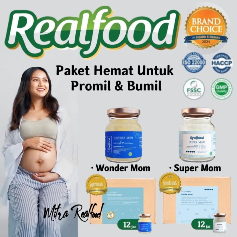 

Realfood Paket Hemat Super Mom Untuk Promil & Wonder Mom Untuk Bumil ( Minuman Sarang Burung Walet ) ( FLASH SALE )