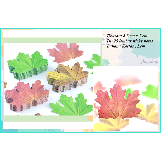 

Sticky Notes Memo Tempel Kertas Memo Buku Sticky Notes Aesthetic Sticky Notes Lucu Maple Leaves