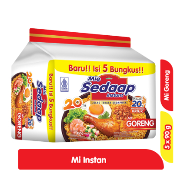 

Sedaap Mie Instan Goreng isi 5 x 90 g