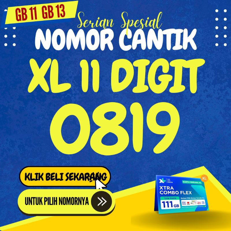 No Cantik XL 11 Digit Minimalis Kartu Perdana Nomor Cantik XL 11 Digit Kode GB11 GB13 Nomer Cantik X