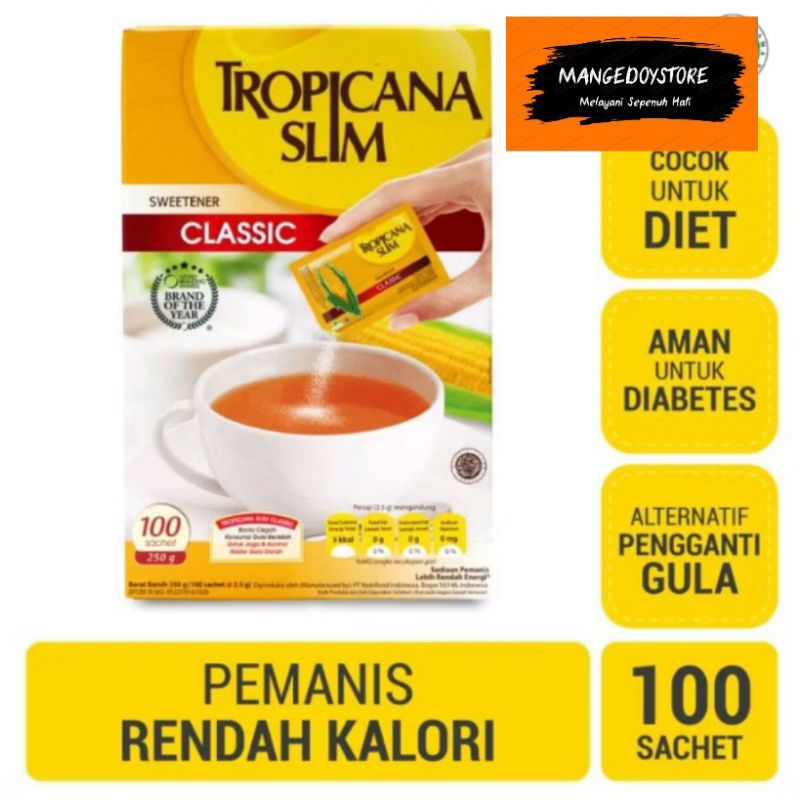 

Tropicana Slim Sweetener Classic 100 Sachet -Tropicana Slim -Pemanis Untuk Bantu Batasi Gula