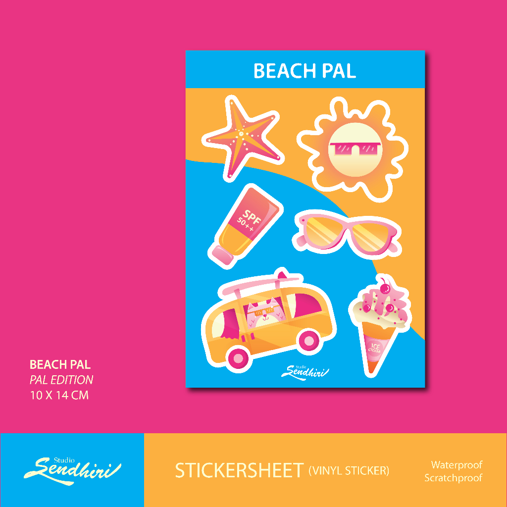 

Studio Sendhiri Vinyl Stickersheet - Beach Pal | Pal Edition