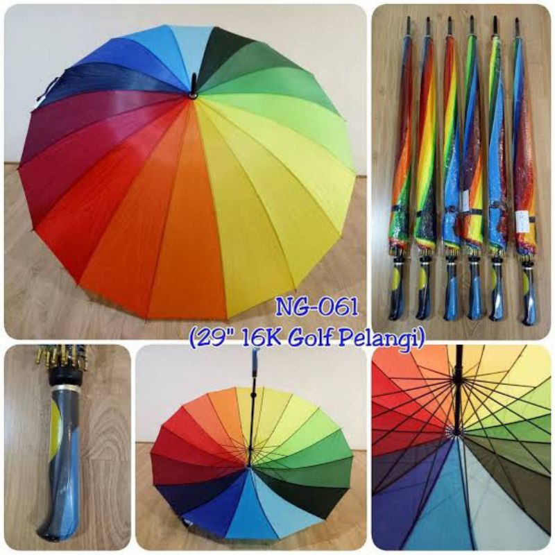 PAYUNG 16 JARI SATIN KEMBANG/PAYUNG BAHAN SATIN 16 JARI MOTIF BUNGA/PAYUNG PELANGI/PAYUNG KARAKTER A