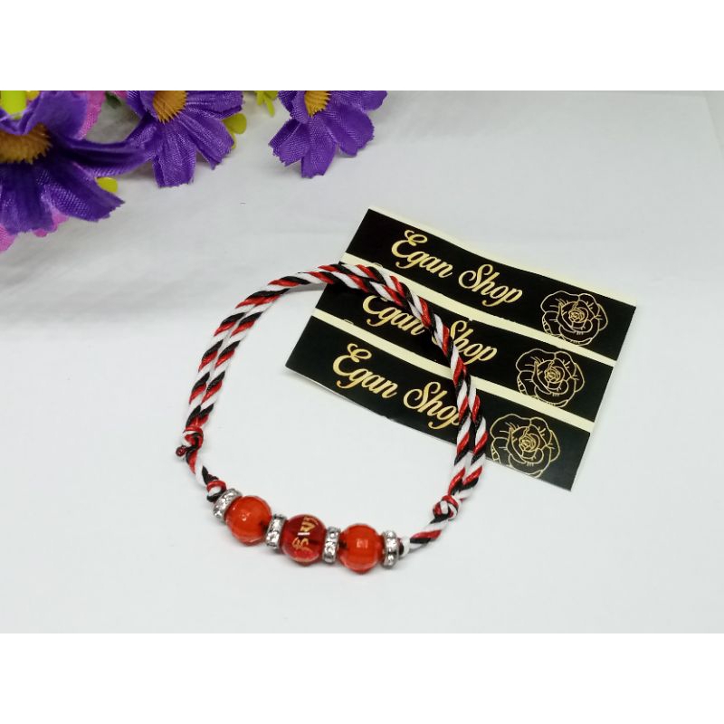Gelang tridatu aslii bali batu merah /Gelang Tridatu Khas Bali Simbol Keberuntungan / Gelang Tridatu