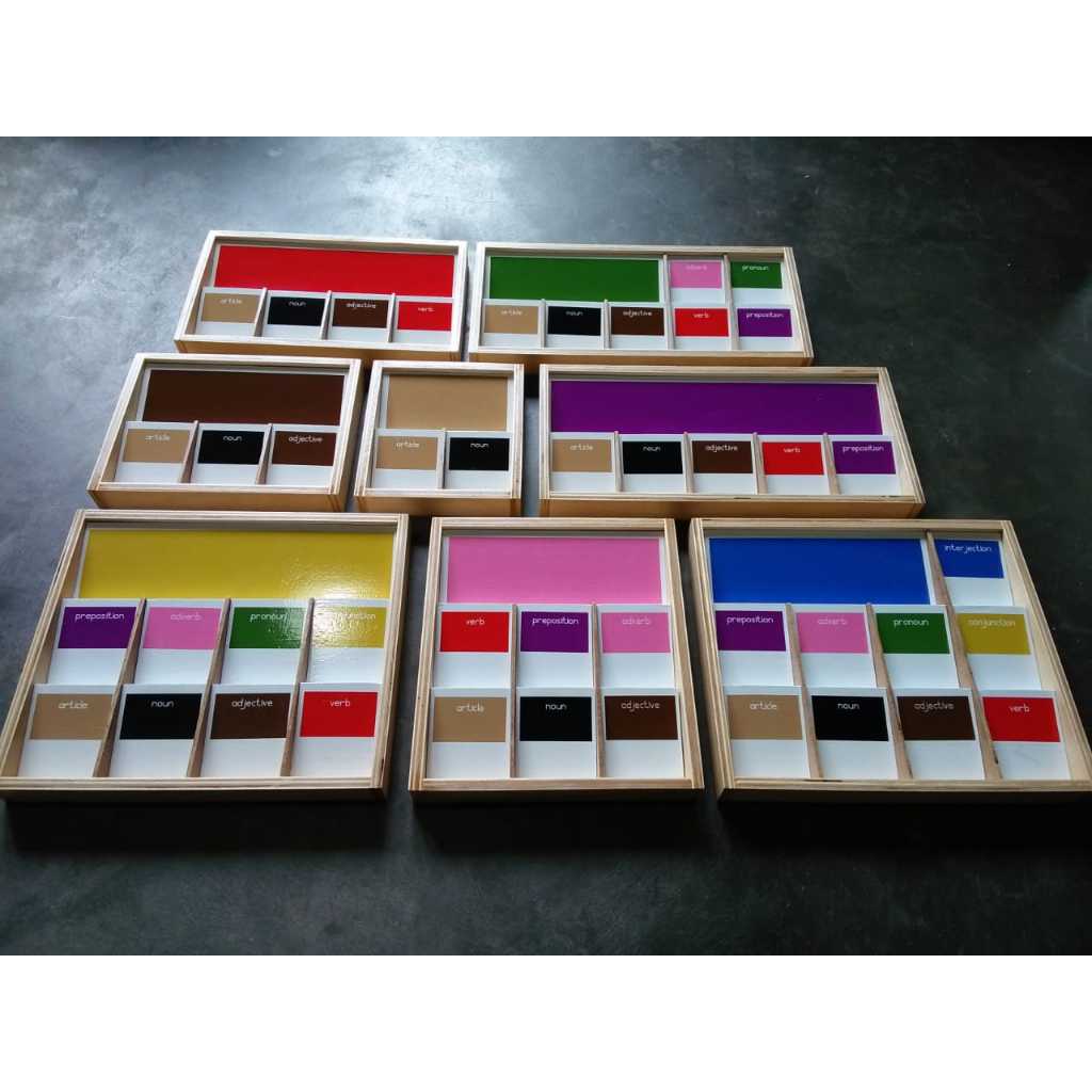 Grammar Boxes Montessori Material