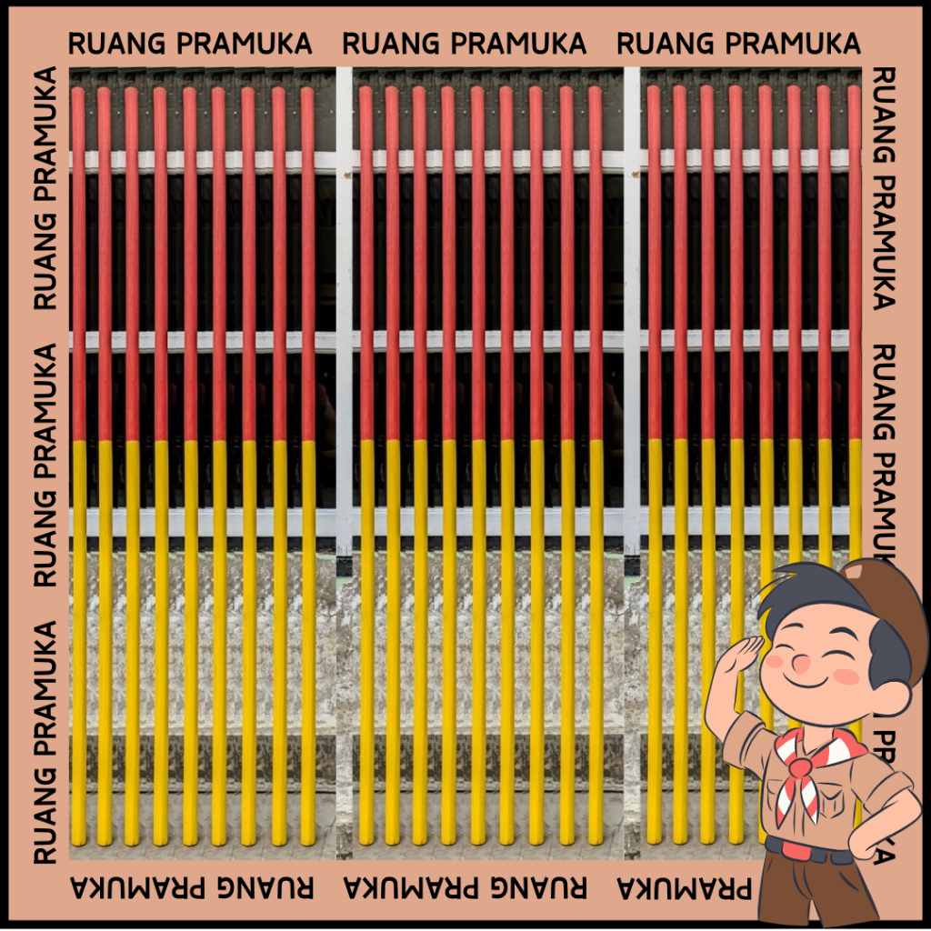 Tongkat Pramuka Merah Kuning