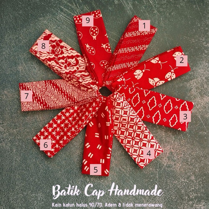 KAIN BATIK CAP MERAH PUTIH SERAGAM KAIN BATIK