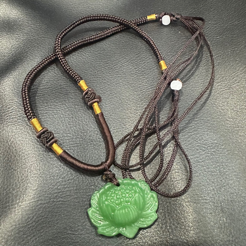 Kalung Tali Batu Giok Shio/Giok bunga