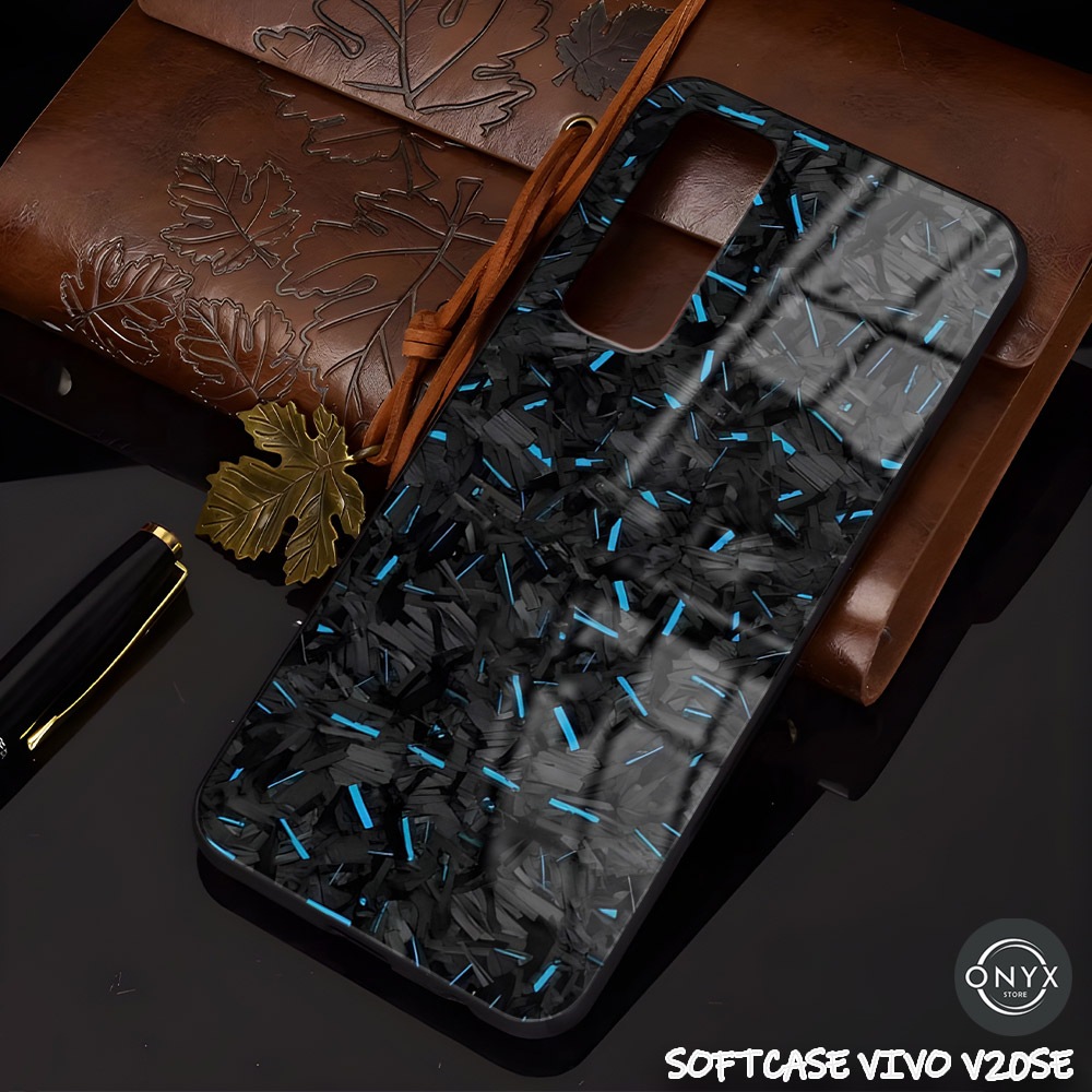 AA07 SOFTCASE VIVO V20SE KARBON | Kesing keren Vivo | Casing Kilau Glossy Vivo V20SE