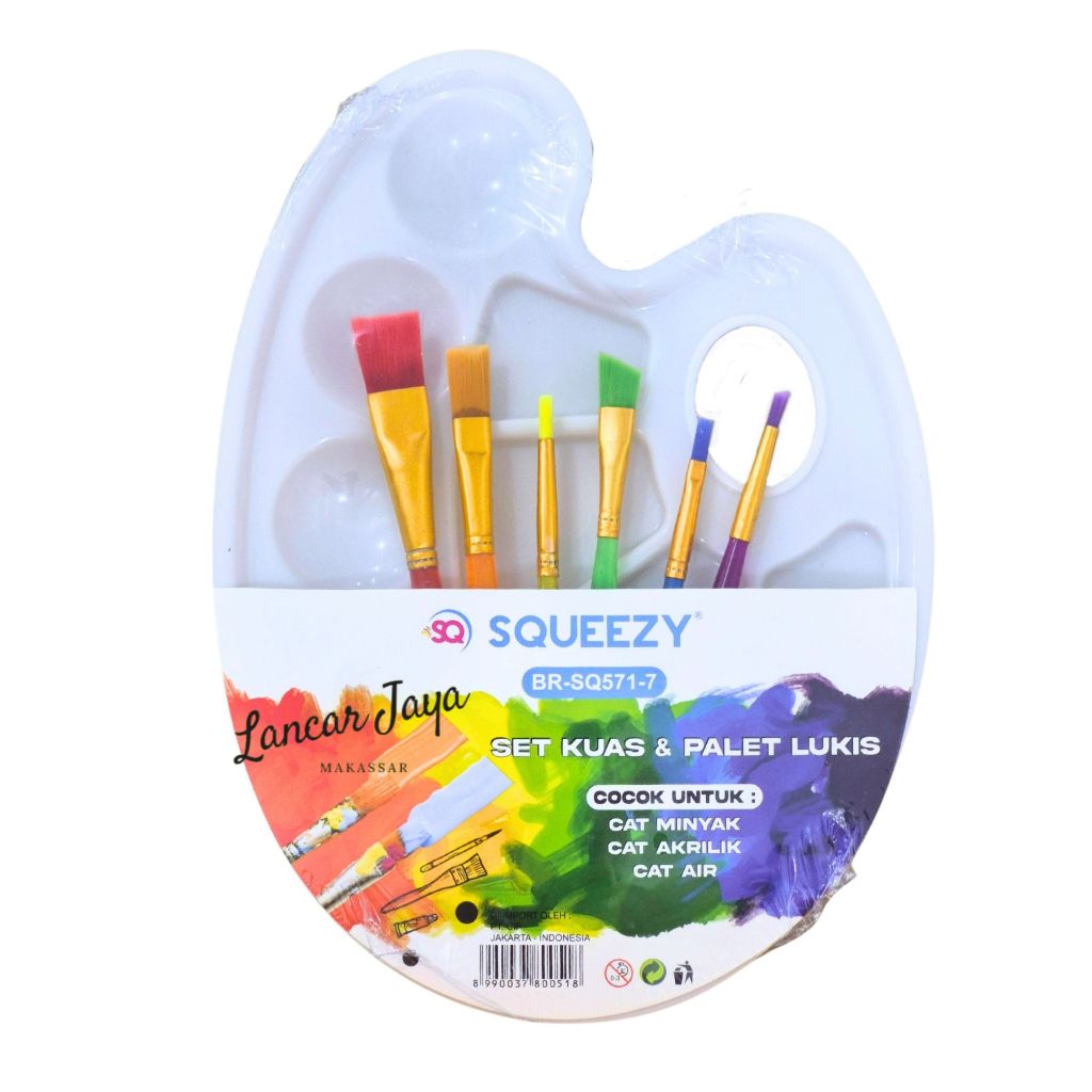 

Kuas Squeezy BR-SQ571-7 Brush + Palet
