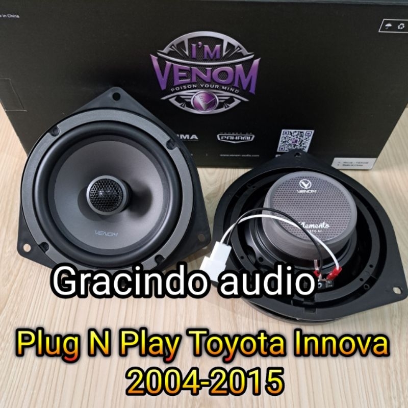 Speaker Coaxial Venom Elemento 6,5inch Plug N Play Pintu Mobil Toyota Innova 2004-2015 Original Veno