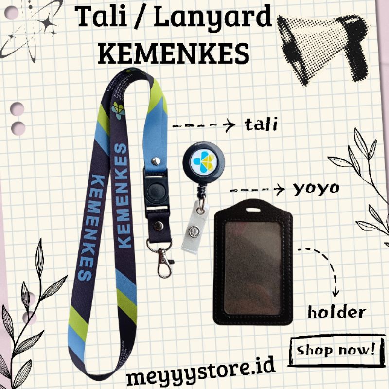 

Tali Gantungan ID CARD / Lanyard KEMENKES Hitam [STOCK MELIMPAH] Termurahhh Harga Grosir! READYYY