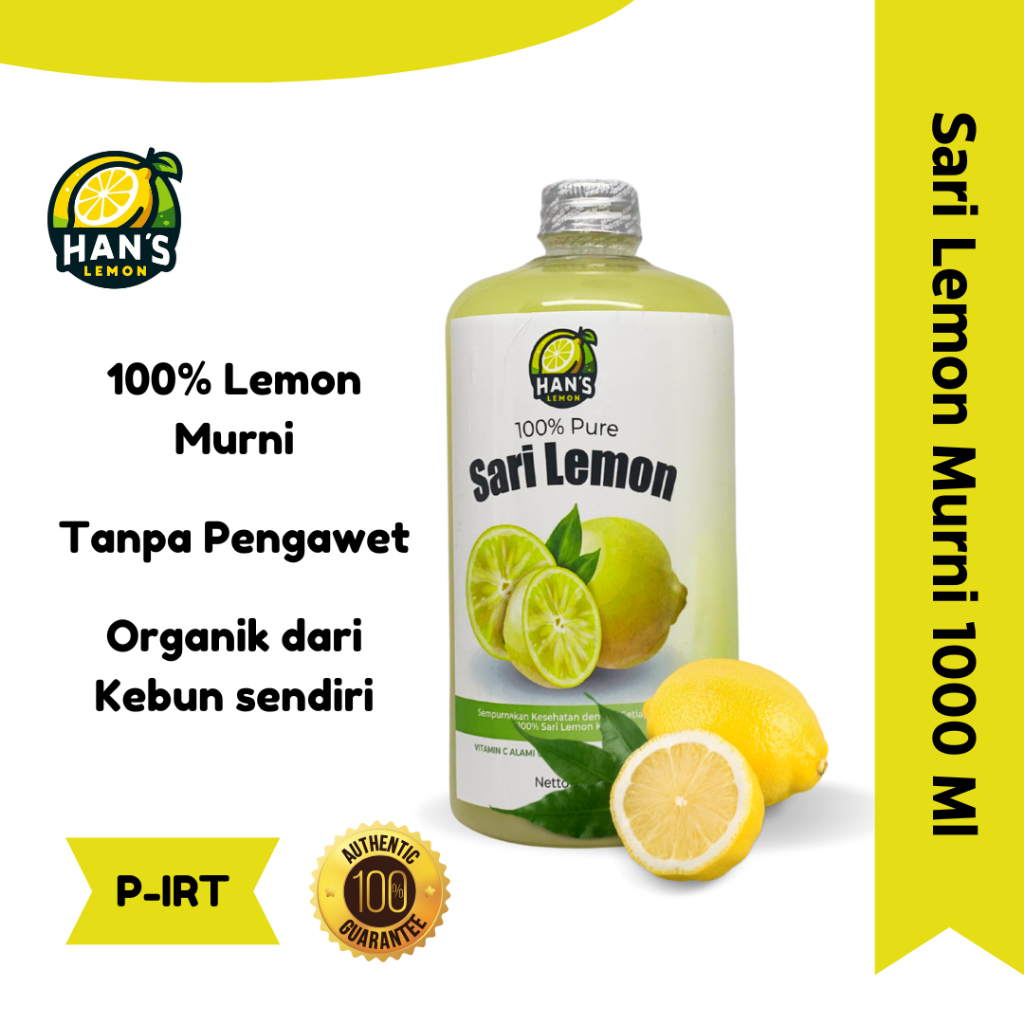 

Han Lemon SARI LEMON - Paket Hemat 1 Liter - Fresh Sari Lemon Untuk Diet Detox