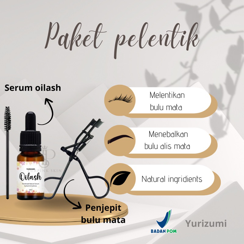 [Paket Pelentik Bulu Mata] Serum Oilash + Penjepit Bulu Mata Galenco | Serum Oilash Yurizumi Bpom