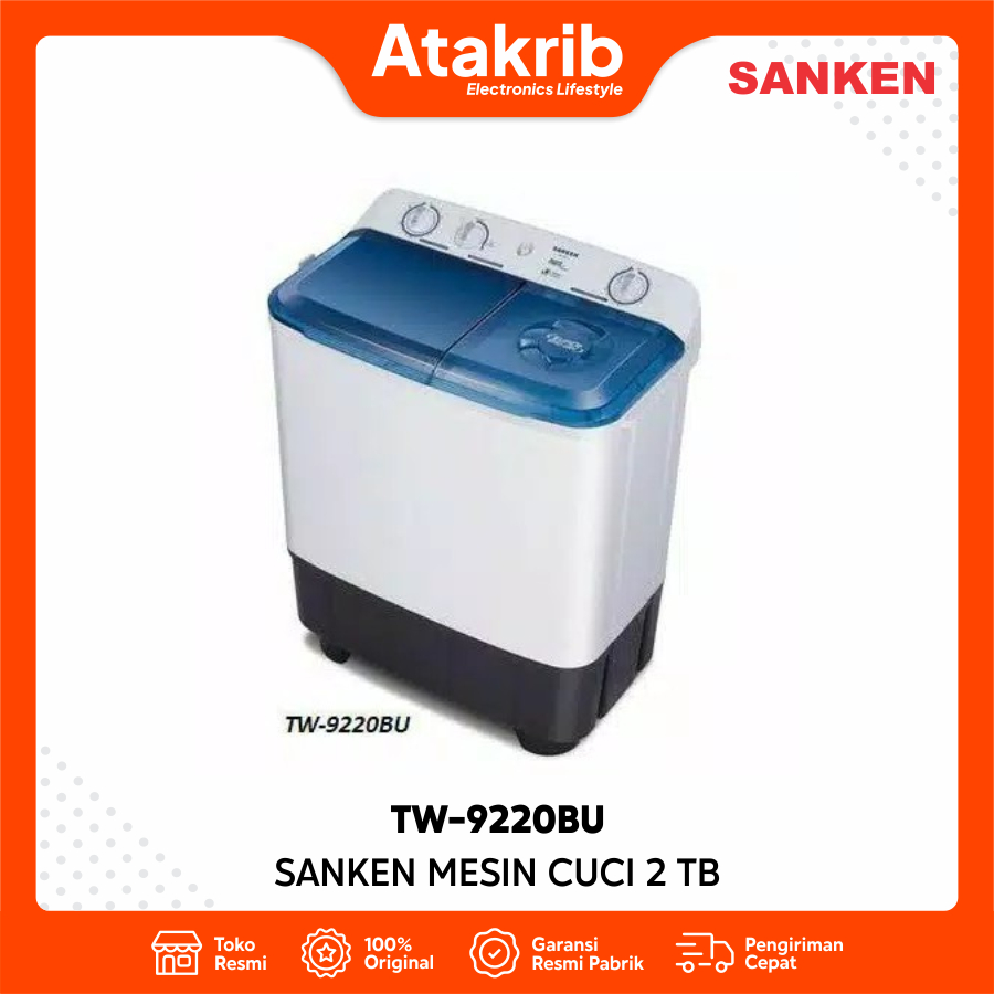 SANKEN MESIN CUCI 2 TABUNG TW-9220BU - 7 Kg