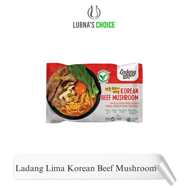 

Mie Korea Gluten Free Ladang Lima, Korean Noodle Beef & Mushroom