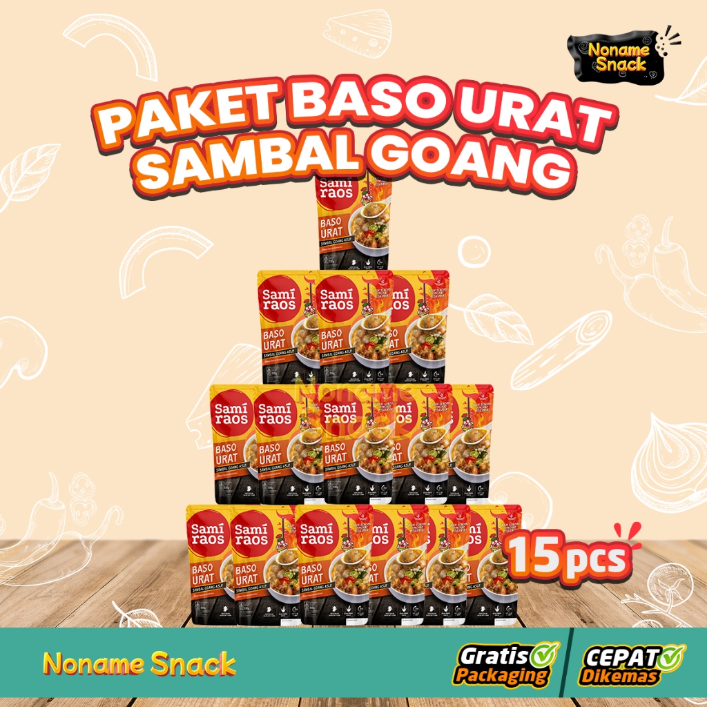 

Paket Hemat Sami Raos Baso Urat Sambal Goang Samiraos isi 15