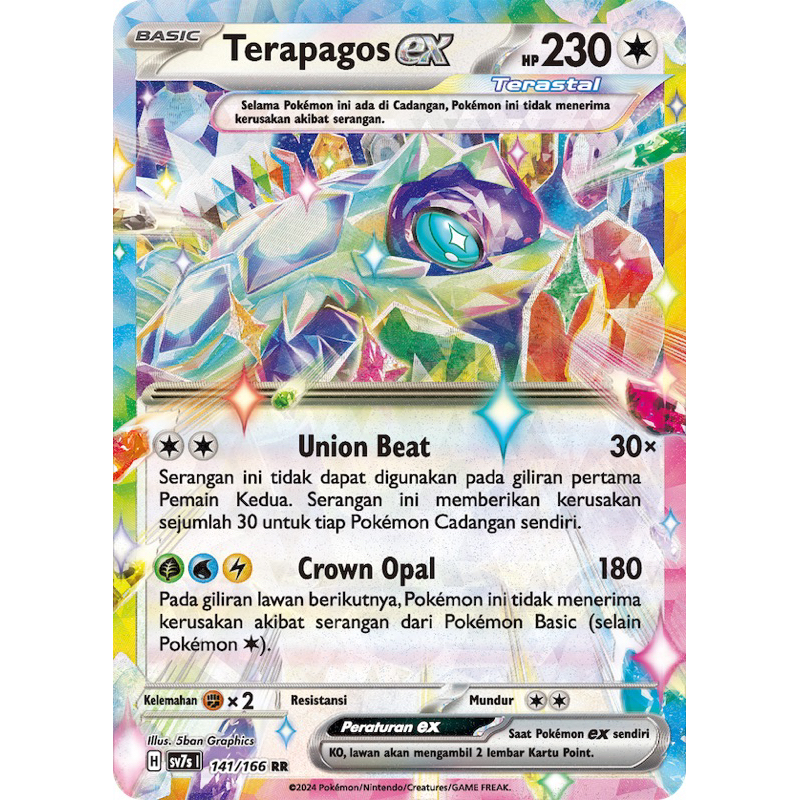 Terapagos ex 141/166 RR - Kartu Pokemon TCG Indonesi