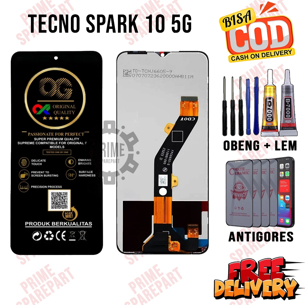 Lcd TECNO SPARK 10 5G Original Oem Lcd Touchscreen TECNO SPARK 10 5G Fullset