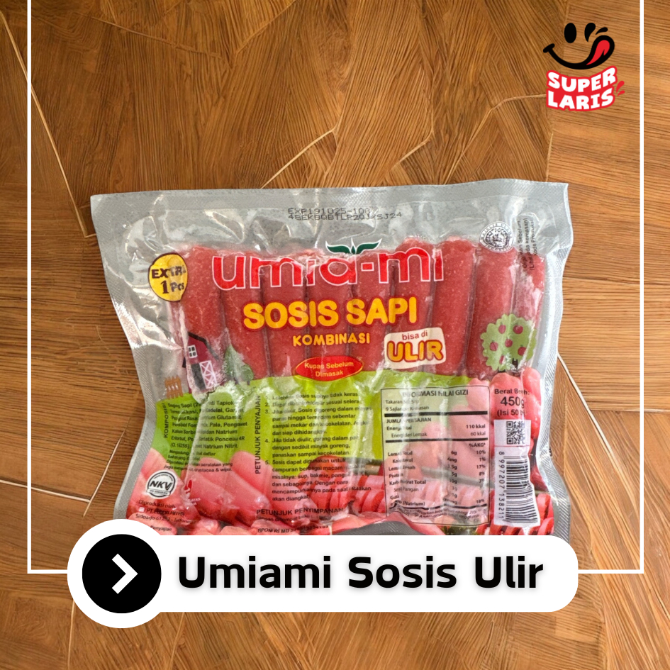 

Sosis Ulir Umiami / Sosis Umiami / Sosis Ayam & Sapi 450gram