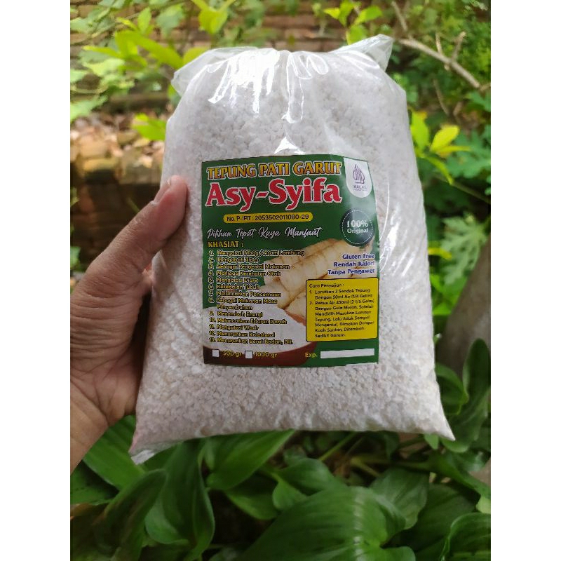 

Promo Tepung Pati garut KASAR kemasan 1 kg asli dari petani