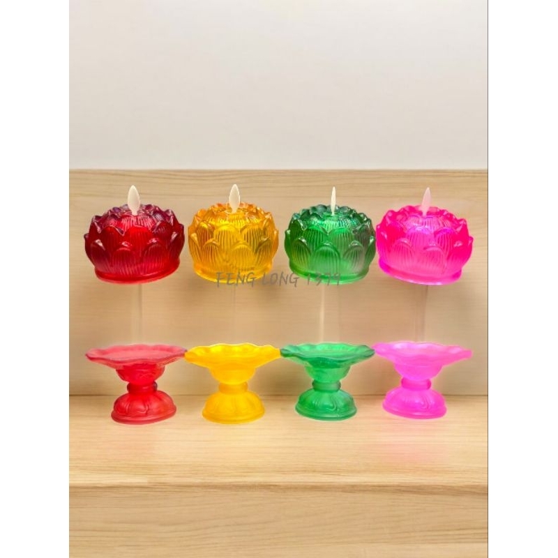 Lampu Lilin Puja / Sembahyang Kristal LED Daya / Tenaga Baterai