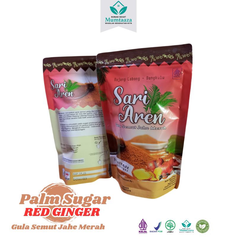 

PALM SUGAR RED GINGER/GULA SEMUT JAHE MERAH/GULA AREN MURNI 100%/NETTO 250 GRAM